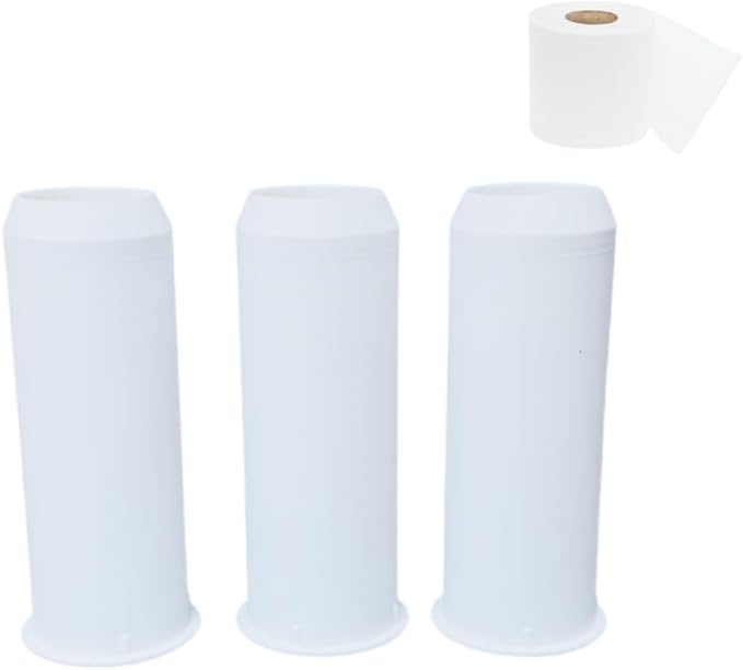 TP Glide, Toilet Paper Smooth Roller, Quiet Toilet Paper Rod Insert- White (3)