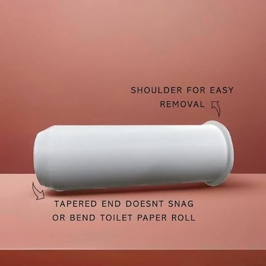 TP Glide, Toilet Paper Smooth Roller, Quiet Toilet Paper Rod Insert- White (2)