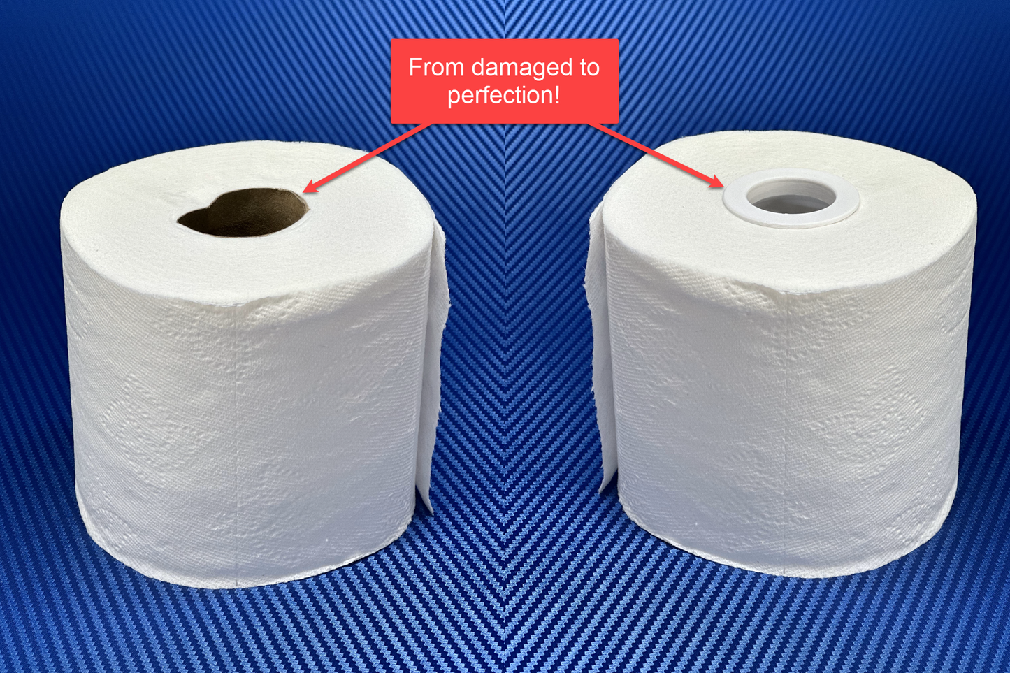TP Glide, Toilet Paper Smooth Roller, Quiet Toilet Paper Rod Insert- White (2)