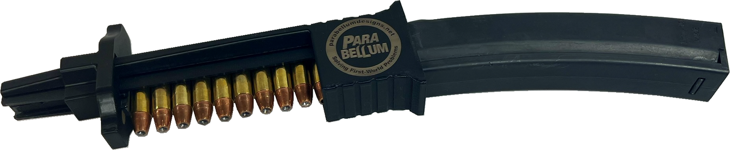ParaBellum Designs MP5 Speed Loader, Black Plastic Magazine Loading System for H&K MP5 9mm, Includes Loader and Pusher