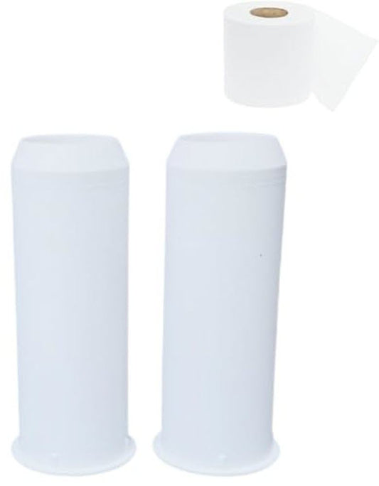 TP Glide, Toilet Paper Smooth Roller, Quiet Toilet Paper Rod Insert- White (2)